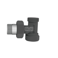 TEIDE PLUS Zestaw zaworów grzejnikowych kątowych (zasilający + powrotny), 1/2GZ x 15, do wlutowania, czarny