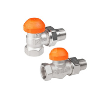 Zawór grzejnikowy termostatyczny Concept By HERZ TS-98-V, kątowy, 1/2", niklowany