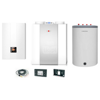 Pakiet - Kocioł gazowy jednofunkcyjny WOLF FGB-24 kondensacyjny wiszący 5.3-20.7kW + Czujnik c.w.u. + Regulator BM-2 + Rekuperator CWL 300L + Zasobnik c.w.u Lindo 120L
