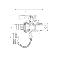 1809/BV-026 Zawór kulowy spustowy 1/2"