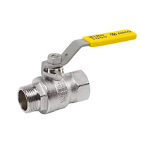 MIÑO zawór kulowy gazowy, 1/2 GZ x 1/2 GW, uchwyt rączka