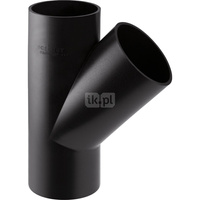 Trójnik 45' GEBERIT HDPE Polietylen50mm x 40mm x 50mm (DN 50 x DN 40 x DN 50) (Króciec z tworzywa sztucznego do spawania/zgrzewania x Króciec z tworzywa sztucznego do spawania/zgrzewania x Króciec z tworzywa sztucznego do spawania/zgrzewania)