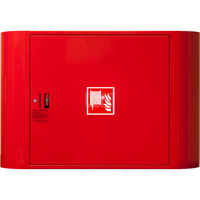 Hydrant DN25 FIT zawieszany, wersja z dwoma ćwierćwałkami, wąż 20m, zamek patent, RAL 3000