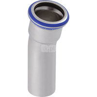 Kolano 15' GEBERIT Mapress Edelstahl jednokielichowe Stal nierdzewna x Stal nierdzewna 42mm x 42mm DN 40 x DN 40 (Końcówka wciskowa x Mufa zaciskowa)