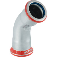 Kolano GEBERIT Mapress C-Stahl FKM Stal Ocynk x Stal 54mm x 54mm (Mufa zaciskowa x Mufa zaciskowa)