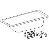 Wanna prostokątna Tawa 170x75, slim, z nogami montażowymi