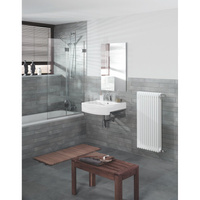 Grzejnik Zehnder Charleston Retrofit 4107 - 22 elem., klolor RAL 9010, typ złącza Code 1270, konsole ścienne SMB, kolor mocowania (CodeRADC) - kolor grzejnika, ilość zest. naściennych 4