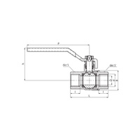 PHA-200/1 Kurek kulowy HUZAR typ ciężki 1 1/4" WW czarna rączka