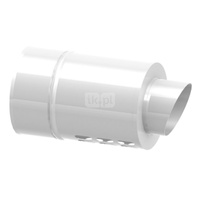 Zakończenie poziome systemu TWIN długość 250mm fi110/160mm płaszcz zewnętrzny wysoki połysk