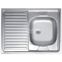 Zlewozmywak 1-komorowy 60x80, nakładany, lewy, LEN