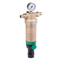 Filtr z płukaniem wstecznym do temp. 70°C, ze złączkami, 2", siatka 100 mikronów