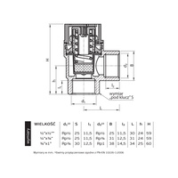5002/V210-1 Zawór bezpieczeństwa do instalacji grzewczych 1/2" x 1/2" 1.5 bar