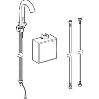 Bateria umywalkowa Geberit Piave, stojąca, zasilanie bateryjne, z natynkową skrzynką funkcyjną, z mieszaczem termostatycznym, ch