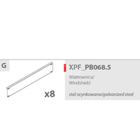 Wiatrownica do systemu PB068 1750x304x0,5 ocynk