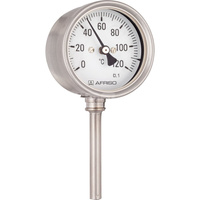 Termometr bimetaliczny chemiczny BiTh 160 Ch D 412 fi 160 mm 0-160°C tuleja 100 mm rad kl 1 0