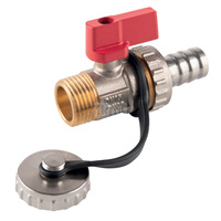 Kurek kulowy spustowy z uszczelką, wkrętny, 1/2", F-Comfort