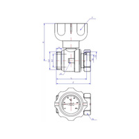 Zawór kulowy RUMET termometr Mosiądz 1''