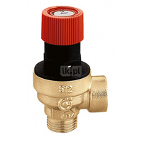 Zawór bezpieczeństwa. Przyłącza z gwintem zewnętrznym i wewnętrznym 1/2" 3,5 bar