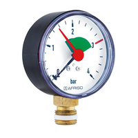 Manometr grzewczy HZ 63 AX fi 63 mm 0-4 bar 3/8 ax kl 2 5