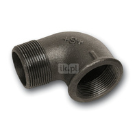 Kolano 90' SANHA 92# Żeliwo 1 1/2'' x 1 1/2'' (GW x GZ) - Czarny