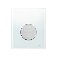 TECEloop - przycisk spłukujący ze szkła do pisuaru, szkło białe, przycisk chrom matowy