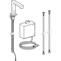 Bateria umywalkowa Geberit Brenta, stojąca, zasilanie sieciowe, z natynkową skrzynką funkcyjną, z mieszaczem termostatycznym, ch