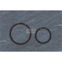 Przycisk uruchamiający Geberit Sigma21, przedni, łupek Mustang, pierścienie: czarny chrom