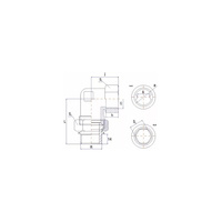 Śrubunek 90' RUMET Mosiądz 1/2'' x 1/2'' (GW x GZ)