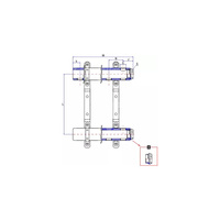 Rozdzielacz ogrzewania RUMET 50A 8 obwodowy