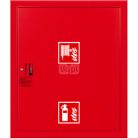 Hydrant DN25 FIT wnękowy z miejscem na gaśnicę pod zwijadłem, wąż 30m, zamek patent, RAL 3000