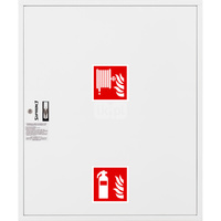 Hydrant DN25 FIT zawieszany z miejscem na gaśnice pod zwijadłem, wąż 30m, zamek patent, RAL 9003