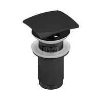 SPPMW03K Z-r spust.mos. G11/4 do umywalki z przelew.wysoki przycisk kwadratowy wypukły czarny mat