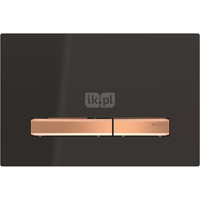 Przycisk uruchamiający Geberit Sigma50, przedni, czarny, przyciski: czerwone złoto