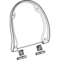 Pokrywa deski z zestawem zawiasów AqC5/5000+, biały-alpin
