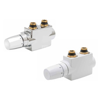 Zestaw Quattro chrom, zawór termostatyczny zespolony 50mm+głowica termostatyczna