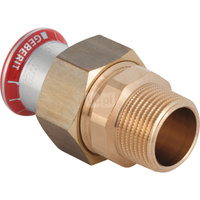 Śrubunek  GEBERIT  Mapress C-Stahl przejściowy z gwintem zewn.  Stal Ocynk x Stal 54mm  (Mufa zaciskowa x Gwint zewnętrzny gazowy stożkowy)
