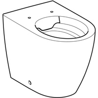 Miska stojąca iCon, ukryte mocowania, przylegająca do ściany, Rimfree, 56cm, 