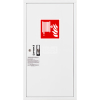 Hydrant DN33 zawieszany boczny, wąż 20m, ocynk fasada, zamek patent, RAL 9003 prawy