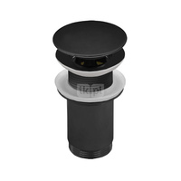 SPMWK03OP Z-r spust.mos. G11/4 do umywalki bez przelew.z koszem wysoki przycisk duży okrągły płaski czarny mat