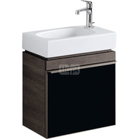Szafka Citterio pod umywalkę 45 cm, dąb czarny/szkło czarne