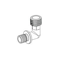 Nypel 90' TECE TECEFLEX Mosiądz 20mm x 3/4'' (ZZ x GZ)
