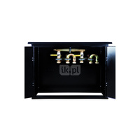 Punkt redukcyjno-pomiarowy na 2 gazomierze G4/G6, w poziomie, w skrzynce metalowej 1050x700x250 - brązowy