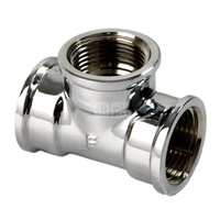 Trójnik mosieżny 3/8" chrom