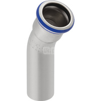 Kolano 30' GEBERIT Mapress Edelstahl jednokielichowe Stal nierdzewna x Stal nierdzewna 54mm x 54mm DN 50 x DN 50 (Końcówka wciskowa x Mufa zaciskowa)