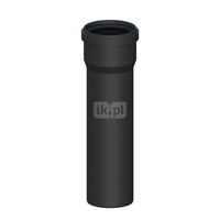 Rura prosta PP L1000mm DN80mm odporna na promieniowanie UV z uszczelką [EPDM]