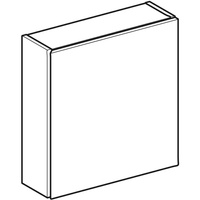 Górna szafka iCon kwadratowa, z jednymi drzwiami 45 cm x 46,7 cm x 15 cm, Biały / Lakierowany na wysoki połysk