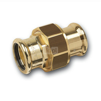 Śrubunek SANHA PURAPRESS Miedź 15 mm x 15 mm (ZW x ZW)