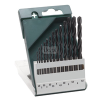 13-częściowy zestaw Wierteł do metalu HSS-R, DIN 338 1,5, 2,0, 2,5, 3,0, 3,2, 3,5, 4,0, 4,5, 4,8, 5,0, 5,5, 6,0, 6,5 mm