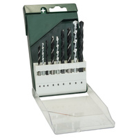 9-częściowy zestaw Wierteł : do metalu HSS-R/do kamienia/drewna 4,0 mm x 75 mm, 6,0 mm x 93 mm, 8,0 mm x 117 mm, 4,0 mm x 75 mm,