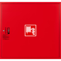 Hydrant DN33 zawieszany, wąż 30m, ocynk fasada, zamek patent, RAL 3000